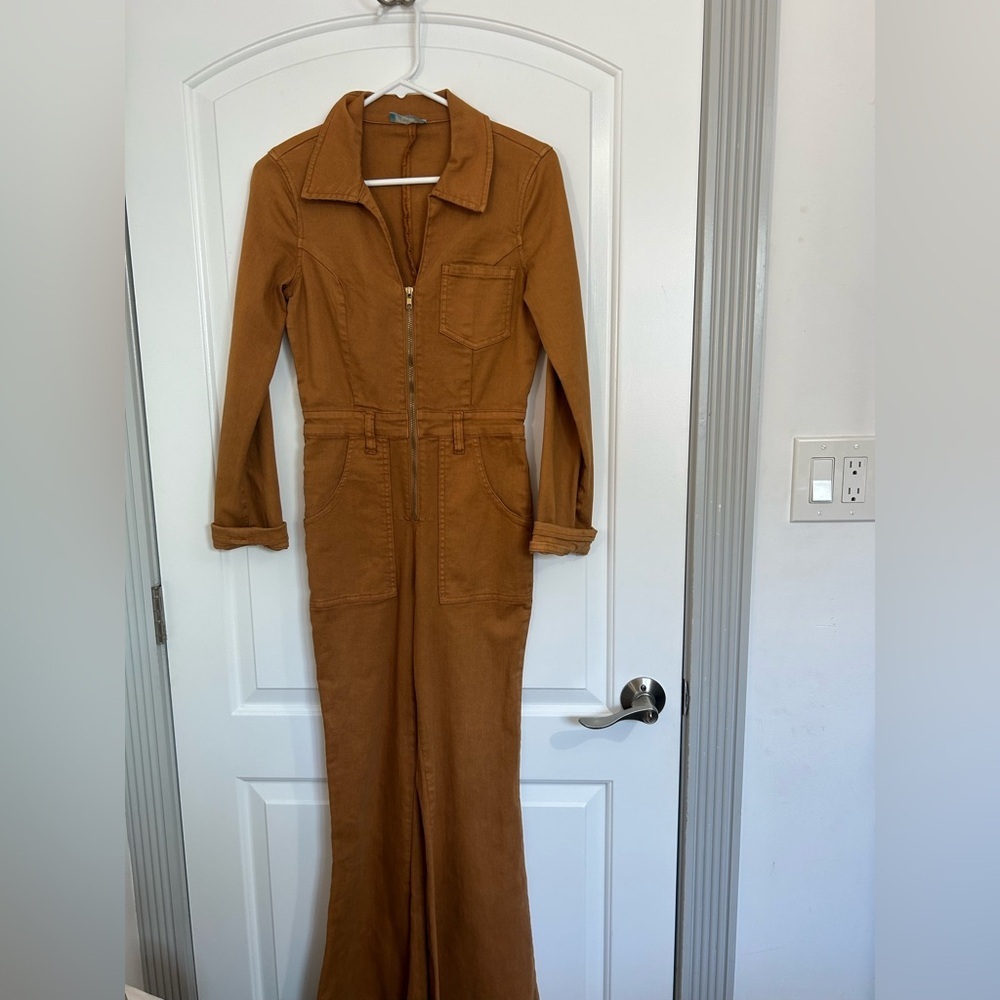 Show Me Your Mumu Berkeley Button Up Bells Jumpsuit size Small Wide Leg NWOT